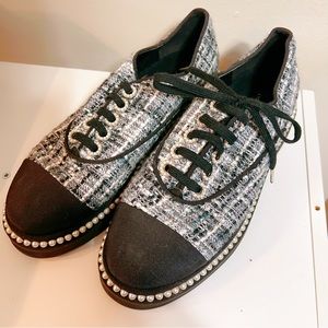 Brand new chanel style frantic and pearls shoes